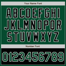 Load image into Gallery viewer, Custom Kelly Green Black-White Bomber Varsity Letterman Two Tone Zipper Jacket