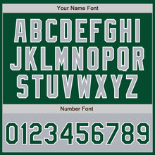 Load image into Gallery viewer, Custom Kelly Green Gray-White Bomber Varsity Letterman Two Tone Zipper Jacket