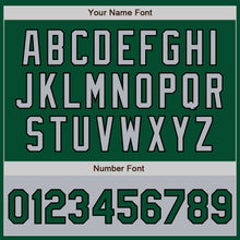 Load image into Gallery viewer, Custom Kelly Green Gray-Black Bomber Varsity Letterman Two Tone Zipper Jacket