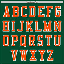 Load image into Gallery viewer, Custom Kelly Green Orange-White Bomber Varsity Letterman Two Tone Zipper Jacket