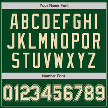 Load image into Gallery viewer, Custom Green Cream Bomber Varsity Letterman Zipper Jacket