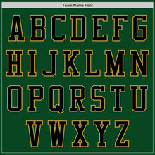 Load image into Gallery viewer, Custom Green Black-Old Gold Bomber Varsity Letterman Two Tone Zipper Jacket