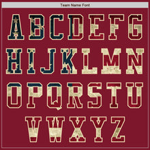 Load image into Gallery viewer, Custom Crimson Vintage USA Flag Black Cream-Black Bomber Varsity Letterman Zipper Jacket