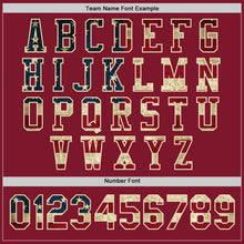 Load image into Gallery viewer, Custom Crimson Vintage USA Flag Black Cream-Black Bomber Varsity Letterman Zipper Jacket