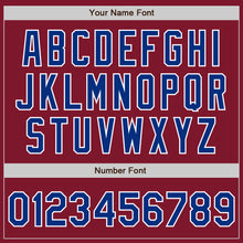 Load image into Gallery viewer, Custom Crimson Royal-White Bomber Varsity Letterman Zipper Jacket