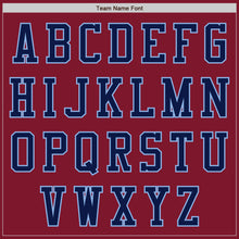 Load image into Gallery viewer, Custom Crimson Navy-Light Blue Bomber Varsity Letterman Zipper Jacket