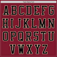 Load image into Gallery viewer, Custom Crimson Black Cream-City Cream Bomber Varsity Letterman Two Tone Zipper Jacket