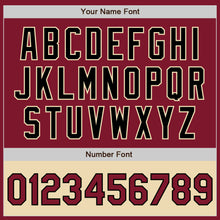 Load image into Gallery viewer, Custom Crimson Black Cream-City Cream Bomber Varsity Letterman Two Tone Zipper Jacket