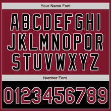 Load image into Gallery viewer, Custom Crimson Black-White Bomber Varsity Letterman Two Tone Zipper Jacket