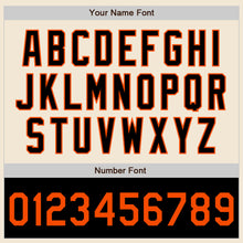 Load image into Gallery viewer, Custom Cream Orange-Black Bomber Varsity Letterman Two Tone Zipper Jacket