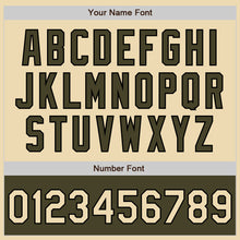 Load image into Gallery viewer, Custom Cream Black-Olive Bomber Varsity Letterman Two Tone Zipper Jacket