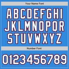 Load image into Gallery viewer, Custom Powder Blue Royal-Red Bomber Varsity Letterman Zipper Jacket