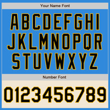 Load image into Gallery viewer, Custom Powder Blue Black Gold-Cream Bomber Varsity Letterman Two Tone Zipper Jacket