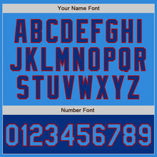 Load image into Gallery viewer, Custom Powder Blue Red-Royal Bomber Varsity Letterman Two Tone Zipper Jacket