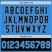 Load image into Gallery viewer, Custom Powder Blue Gray-Black Bomber Varsity Letterman Two Tone Zipper Jacket