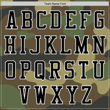 Load image into Gallery viewer, Custom Camo Black-White Bomber Varsity Letterman Salute To Service Zipper Jacket