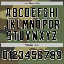 Load image into Gallery viewer, Custom Camo Black-White Bomber Varsity Letterman Salute To Service Zipper Jacket