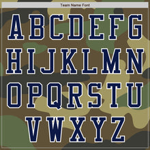 Load image into Gallery viewer, Custom Camo Navy-White Bomber Varsity Letterman Salute To Service Zipper Jacket