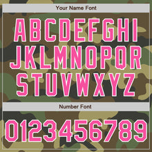 Load image into Gallery viewer, Custom Camo Pink-White Bomber Varsity Letterman Salute To Service Zipper Jacket