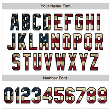 Load image into Gallery viewer, Custom White Vintage USA Flag-Black Bomber Varsity Letterman Zipper Jacket