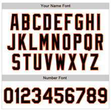 Load image into Gallery viewer, Custom White Black-Orange Bomber Varsity Letterman Zipper Jacket