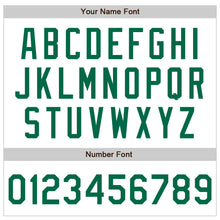 Load image into Gallery viewer, Custom White Kelly Green Bomber Varsity Letterman Zipper Jacket