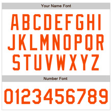 Load image into Gallery viewer, Custom White Orange Bomber Varsity Letterman Zipper Jacket