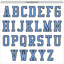 Load image into Gallery viewer, Custom White Light Blue-Black Bomber Varsity Letterman Zipper Jacket