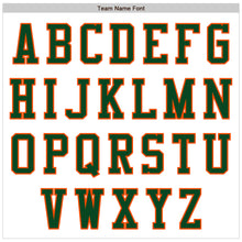 Load image into Gallery viewer, Custom White Orange-Green Bomber Varsity Letterman Two Tone Zipper Jacket