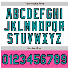 Load image into Gallery viewer, Custom White Teal Black-Pink Bomber Varsity Letterman Two Tone Zipper Jacket