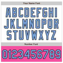 Load image into Gallery viewer, Custom White Light Blue Black-Pink Bomber Varsity Letterman Two Tone Zipper Jacket