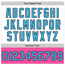 Load image into Gallery viewer, Custom White Sky Blue Black-Pink Bomber Varsity Letterman Two Tone Zipper Jacket