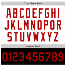 Load image into Gallery viewer, Custom White Red-Black Bomber Varsity Letterman Two Tone Zipper Jacket