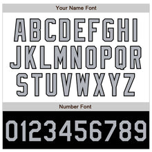 Load image into Gallery viewer, Custom White Gray-Black Bomber Varsity Letterman Two Tone Zipper Jacket