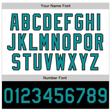 Load image into Gallery viewer, Custom White Teal-Black Bomber Varsity Letterman Two Tone Zipper Jacket