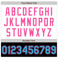 Load image into Gallery viewer, Custom White Sky Blue Black-Pink Bomber Varsity Letterman Two Tone Zipper Jacket