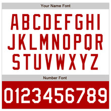 Load image into Gallery viewer, Custom White Red Bomber Varsity Letterman Two Tone Zipper Jacket