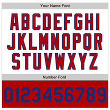 Load image into Gallery viewer, Custom White Royal-Red Bomber Varsity Letterman Two Tone Zipper Jacket