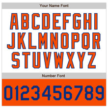 Load image into Gallery viewer, Custom White Royal-Orange Bomber Varsity Letterman Two Tone Zipper Jacket