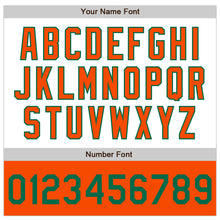 Load image into Gallery viewer, Custom White Kelly Green-Orange Bomber Varsity Letterman Two Tone Zipper Jacket