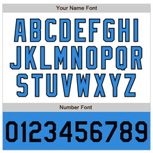 Load image into Gallery viewer, Custom White Black-Powder Blue Bomber Varsity Letterman Two Tone Zipper Jacket