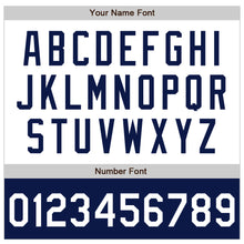 Load image into Gallery viewer, Custom White Navy Bomber Varsity Letterman Two Tone Zipper Jacket