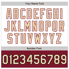 Load image into Gallery viewer, Custom White City Cream Black-Crimson Bomber Varsity Letterman Two Tone Zipper Jacket