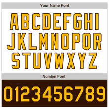 Load image into Gallery viewer, Custom White Gold-Brown Bomber Varsity Letterman Two Tone Zipper Jacket