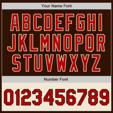 Load image into Gallery viewer, Custom Brown Red-Cream Bomber Varsity Letterman Two Tone Zipper Jacket