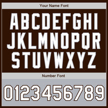 Load image into Gallery viewer, Custom Brown White-Gray Bomber Varsity Letterman Two Tone Zipper Jacket