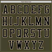 Load image into Gallery viewer, Custom Olive Black-Cream Bomber Varsity Letterman Two Tone Salute To Service Zipper Jacket