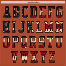 Load image into Gallery viewer, Custom Texas Orange Vintage USA Flag Black-Cream Bomber Varsity Letterman Zipper Jacket