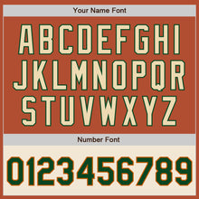 Load image into Gallery viewer, Custom Texas Orange Green-Cream Bomber Varsity Letterman Two Tone Zipper Jacket