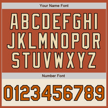 Load image into Gallery viewer, Custom Texas Orange Black-Cream Bomber Varsity Letterman Two Tone Zipper Jacket